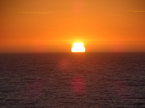 Warm sunrise over a horizon